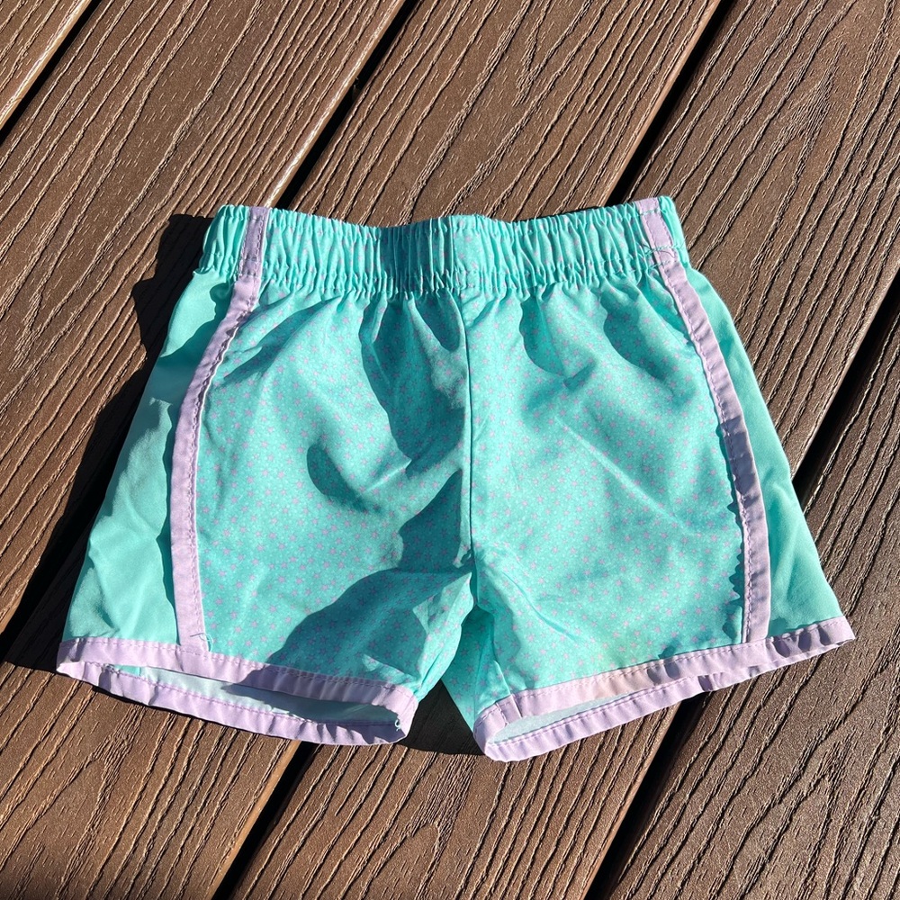 Okie Dokie Teal active  Shorts - 4T
